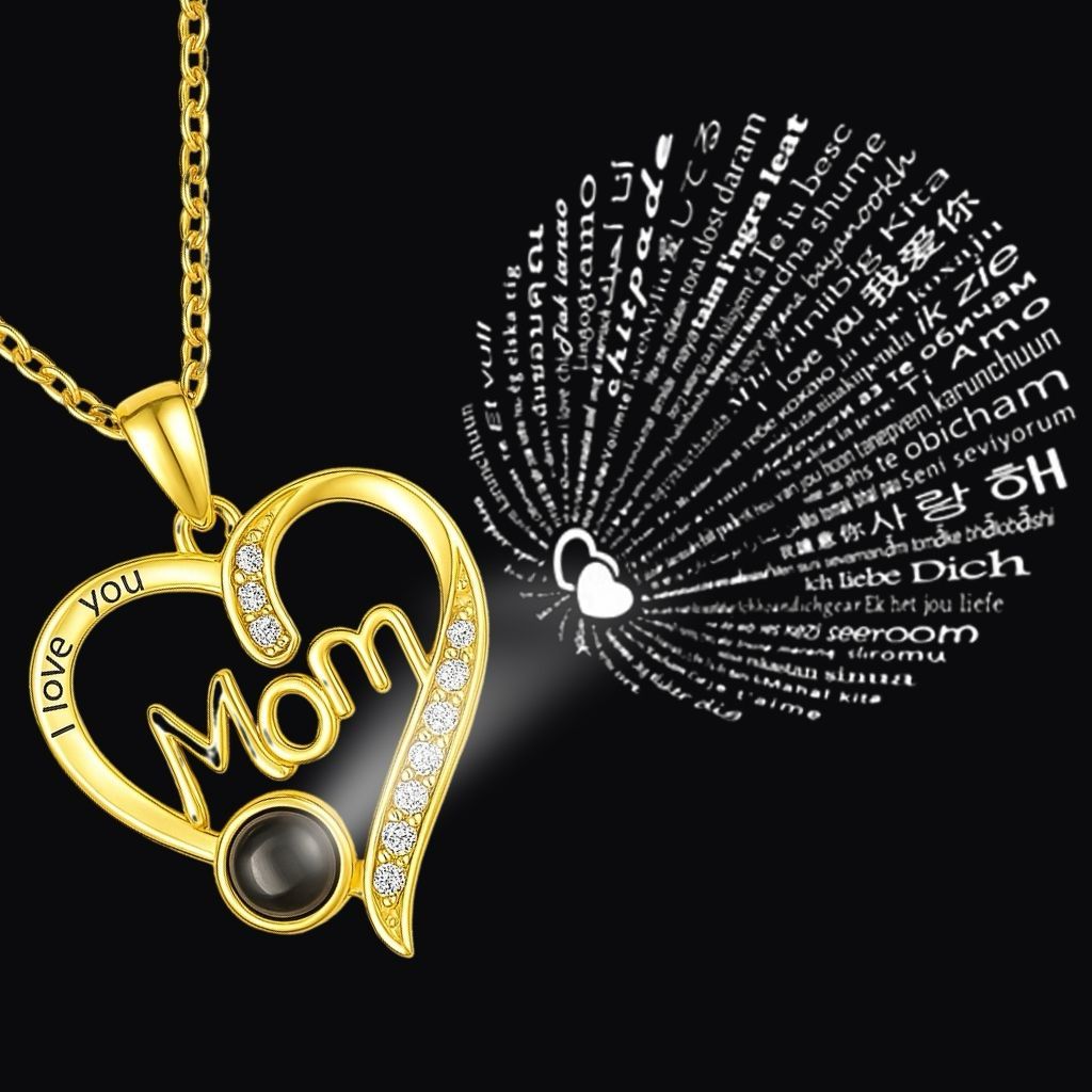 Cadena Regalo para Mamá y caja con rosas
