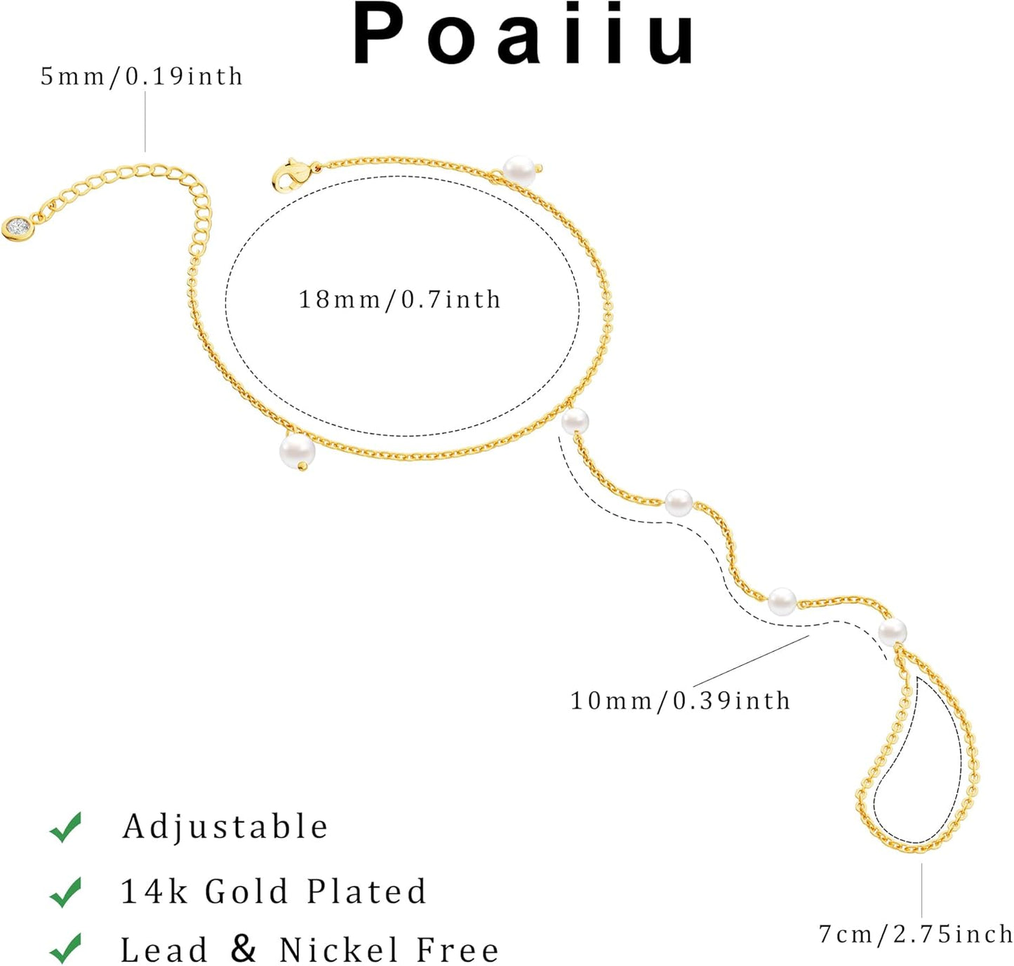 Gold Bracelets for Women, 14K Gold Plated/Silver Hand Chain Bracelet for Women Trendy Finger Ring Bracelet Hand Chain Dainty Adjustable Hand Chain Jewelry Gifts for Women