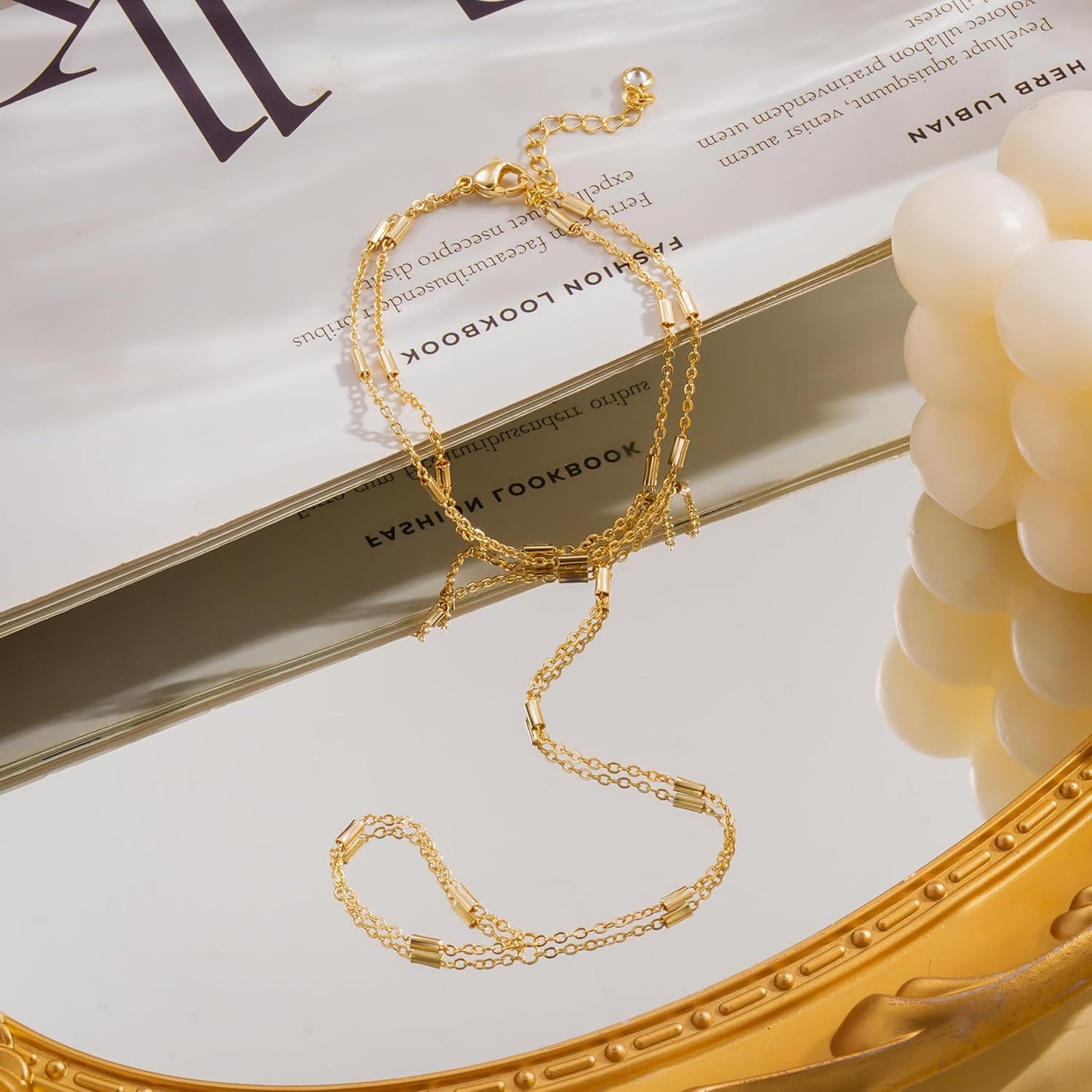 Gold Bracelets for Women, 14K Gold Plated/Silver Hand Chain Bracelet for Women Trendy Finger Ring Bracelet Hand Chain Dainty Adjustable Hand Chain Jewelry Gifts for Women