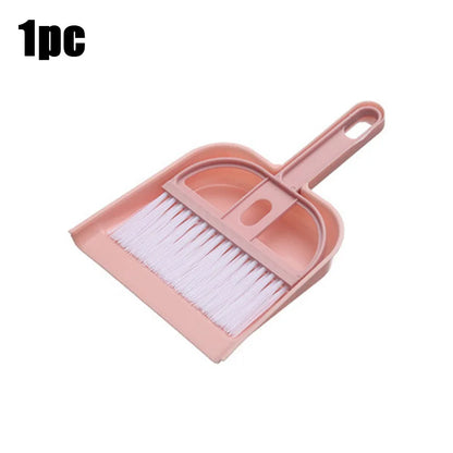 Mini Desktop Sweeper Set - Portable Dustpan & Brush for Cars, Keyboards, Beds, Lint, Hair, Compact & Lightweight