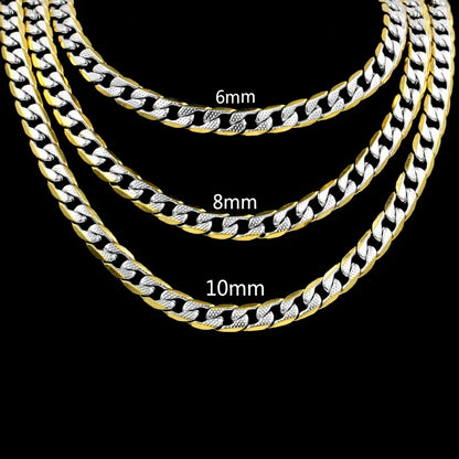 Luxurious Gold Plated Curb Link Cuban Chain Necklace for Men & Women