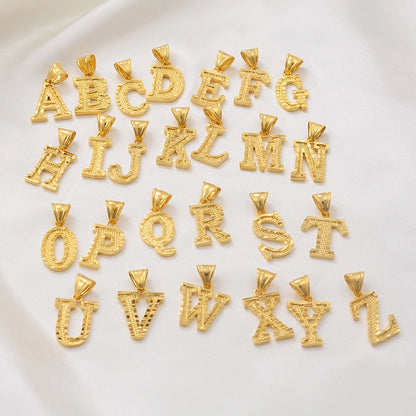 Anniyo A-Z Small Letters Necklaces Women/Girl Gold Color Initial Pendant Thin Chain English Letter Jewelry Alphabet  #058002