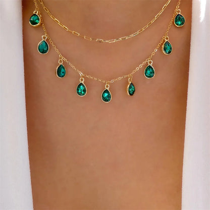 Bls-miracle Boho Fashion Gold Color Heart-Shaped Necklace For Women Trendy Multi-Layer Pendant Necklaces Set Jewelry Gifts