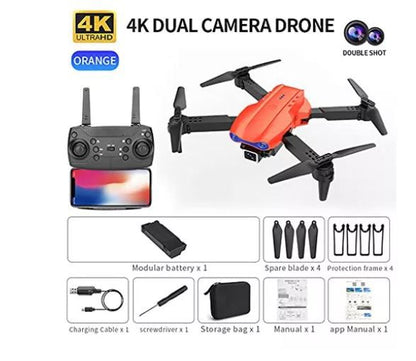 Dron E99 con audio exótico y cámara dual.