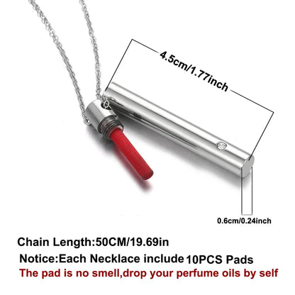 Aromatherapy Necklace Diffuser Pendant 316L Stainless Steel Locket Aroma Perfume Oils Essential Oil Diffuser Pendant Necklace