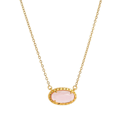 Kendra Scott Holland Gold Heart Short Pendant Necklace Pink Crystal
