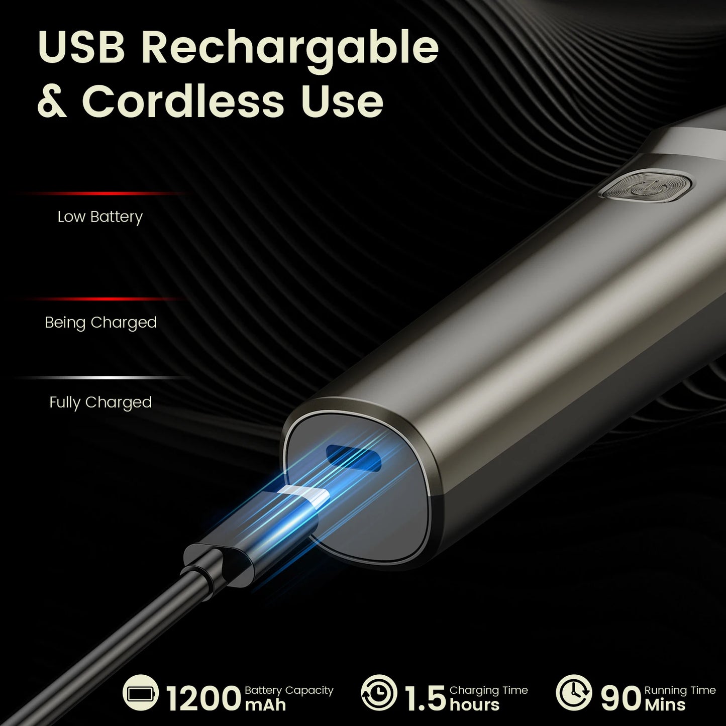 SEJOY Electric Hair Clippers for Men Professional Hair Trimmer Cordless Rechargeable Haircutting Machine for Travel