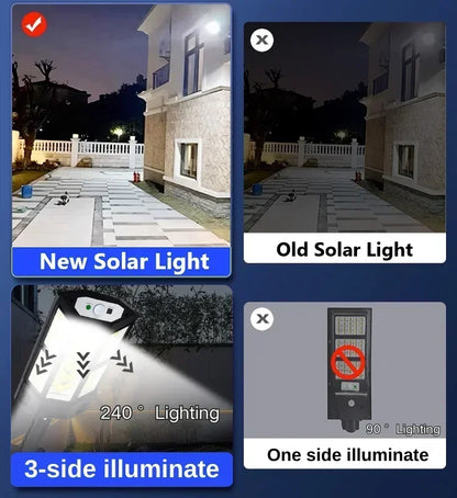 Solar LED Light 300000LM Outdoor Lamp Of Motion Sensor 4 Mode Waterproof