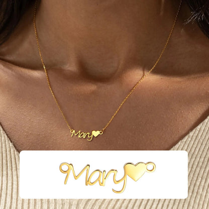 Customized Name Necklace For Women, Adjustable Chain Paperclip/ Curb / Cable/ Figaro Link, Gold Plated Personalized Gift
