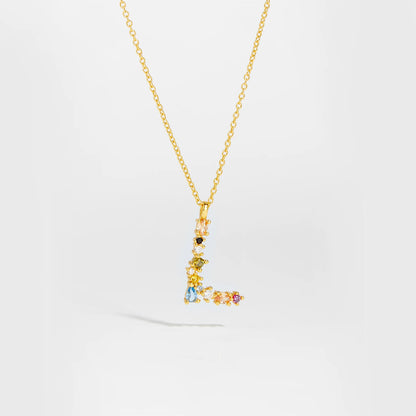 ANDYWEN 925 Sterling Silver Gold Letter M Pendant Initial F Alphabet Necklace Monogram Opals 2020 Women Accessories Jewelry