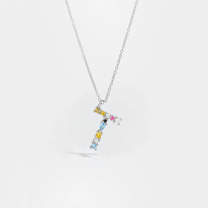 ANDYWEN 925 Sterling Silver Gold Letter M Pendant Initial F Alphabet Necklace Monogram Opals 2020 Women Accessories Jewelry