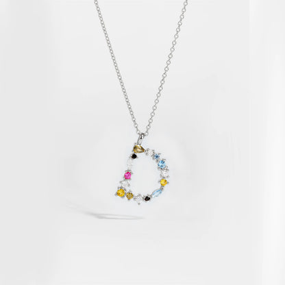 ANDYWEN 925 Sterling Silver Gold Letter M Pendant Initial F Alphabet Necklace Monogram Opals 2020 Women Accessories Jewelry