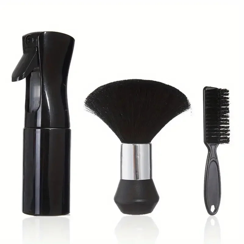 4pcs Professional Barbershop Tools Spray Bottle Comb Nylon Bristle Beard Brush Hair Cleaning Brush Salon Styling Accessories