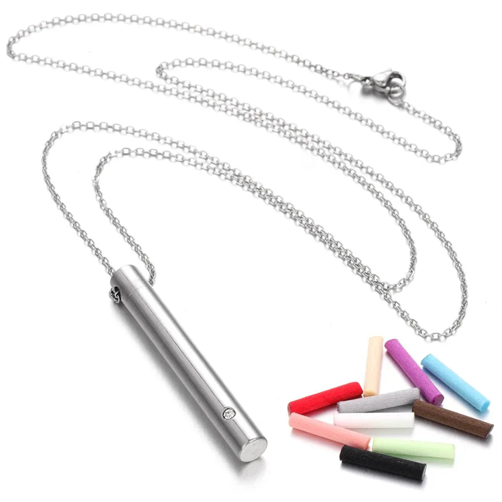 Aromatherapy Necklace Diffuser Pendant 316L Stainless Steel Locket Aroma Perfume Oils Essential Oil Diffuser Pendant Necklace