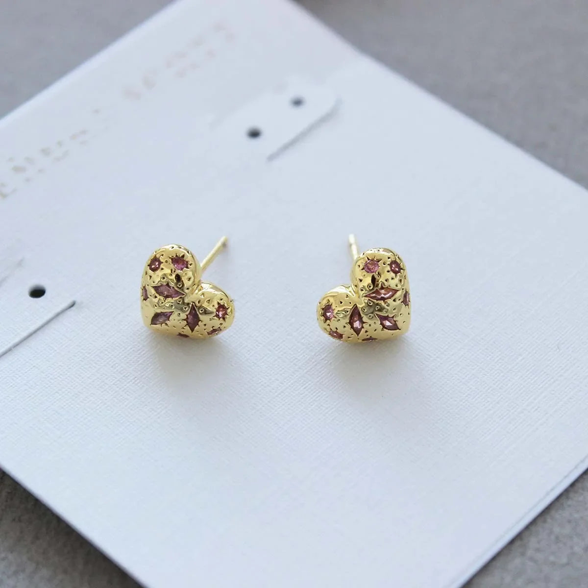 Kendra Scott Holland Gold Heart Short Pendant Necklace Pink Crystal