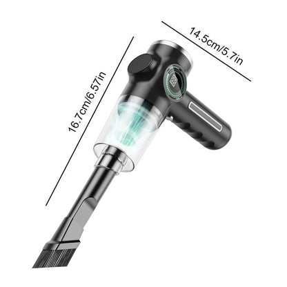 29000Pa Mini Wireless Vacuum Cleaner 120W Strong Suction Handheld Car Mounted Electric Cleaner with LCD power display & 3 filter