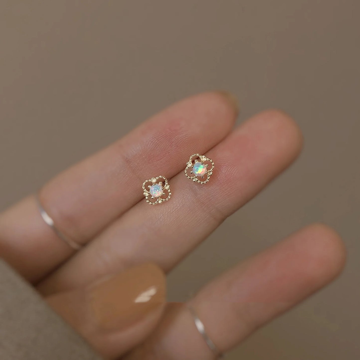 925 Silver Needle Simple Shiny Zircon Earrings Gold Plating Jewelry Crystal Stud Earrings Women