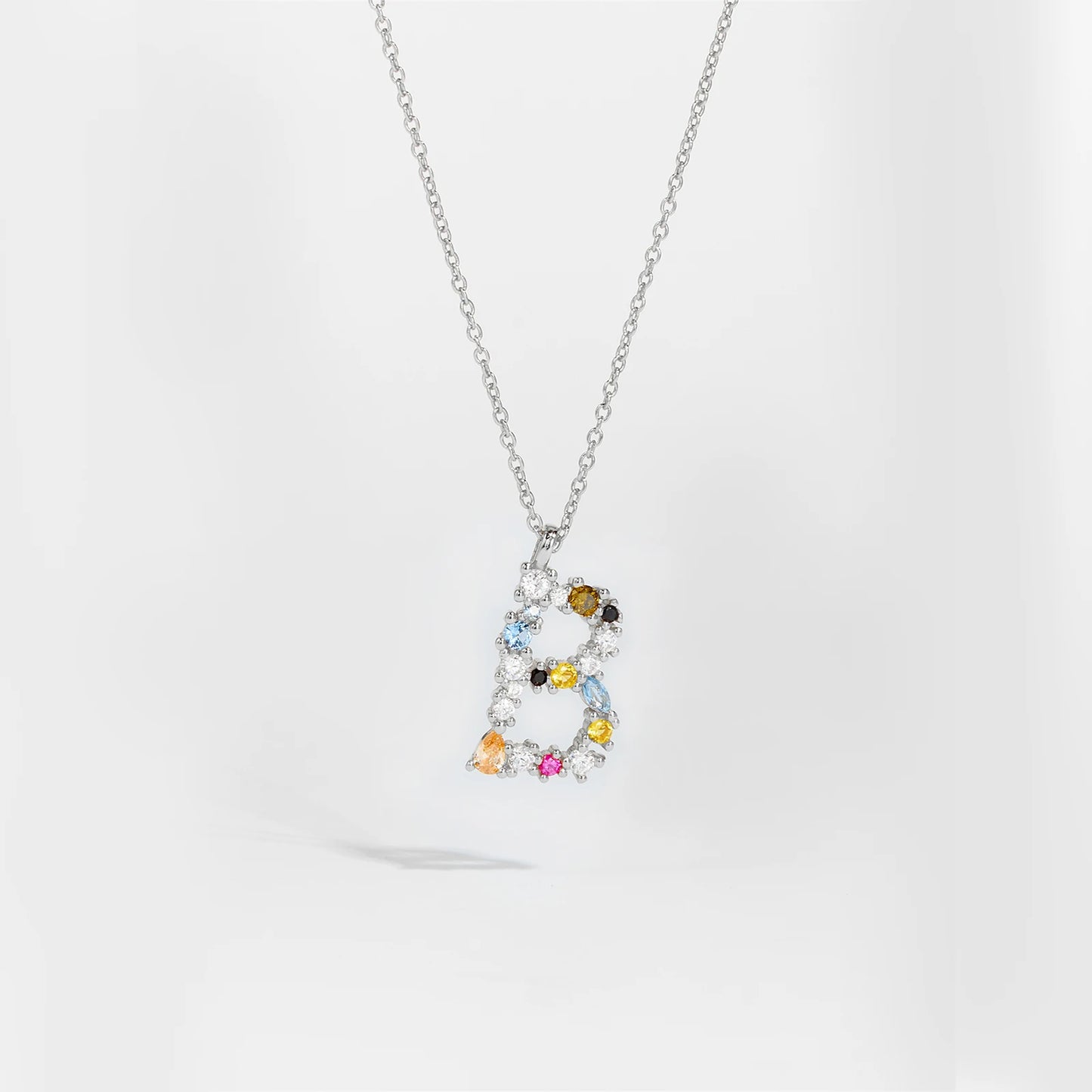 ANDYWEN 925 Sterling Silver Gold Letter M Pendant Initial F Alphabet Necklace Monogram Opals 2020 Women Accessories Jewelry