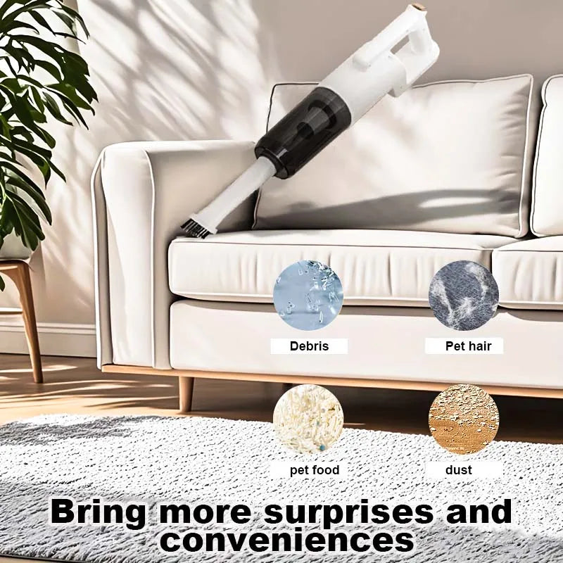 Wireless vertical handheld vacuum cleaner, 7000Pa strong suction, car/household vacuum cleaner, portable cleaner.