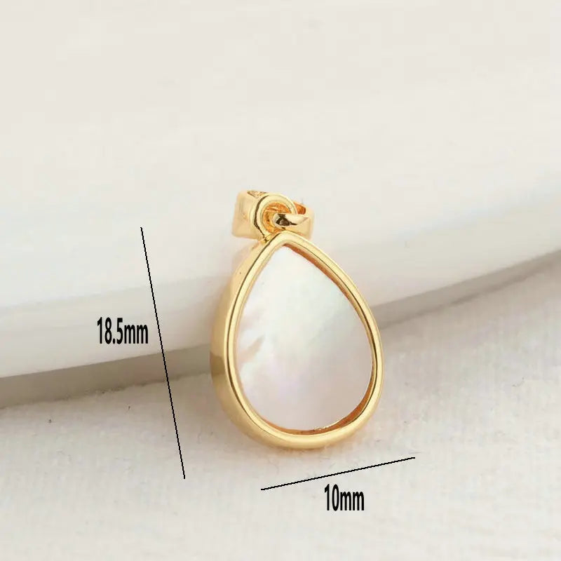 14K Gold Color Brass with Shell Moon Star Heart Cross Charms Pendants Necklace Earrings Jewelry Making Supplies Accessories