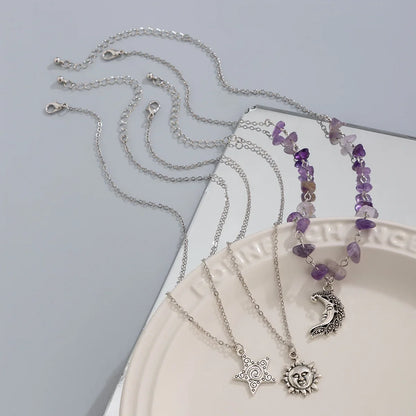 Moon Sun Star Necklace