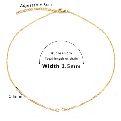 5pcs Stainless Steel 18K Gold Plated Double Jump Ring Adjustable Cuba Chain ewelry Making DIY Connector Charm Pendants Necklace