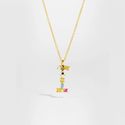 ANDYWEN 925 Sterling Silver Gold Letter M Pendant Initial F Alphabet Necklace Monogram Opals 2020 Women Accessories Jewelry