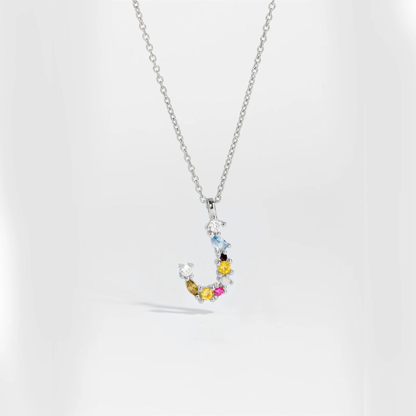 ANDYWEN 925 Sterling Silver Gold Letter M Pendant Initial F Alphabet Necklace Monogram Opals 2020 Women Accessories Jewelry