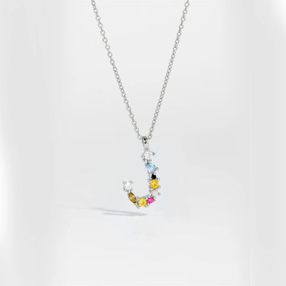 ANDYWEN 925 Sterling Silver Gold Letter M Pendant Initial F Alphabet Necklace Monogram Opals 2020 Women Accessories Jewelry