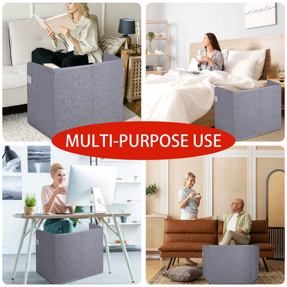 Quiet Floor Foot Warmer Under Desk W/ Thermostat & Timer Personal Electric Panel Space Heater Portable And Safe Electric Heater