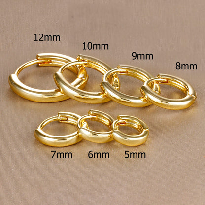 2PCS Stainless Steel Minimal Crystal Zirconia Hoop Earrings Gold Silver Color Small Huggie Cartilage Earring Piercing Jewelry