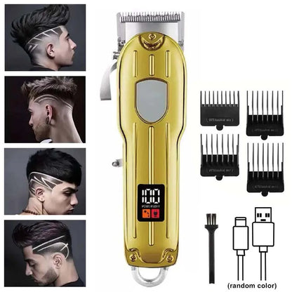 Hair Clippers Professional Cordless for Men, Barber Clippers for Hair Cutting Kit, Wireless LCD Display Hair Trimmers Set