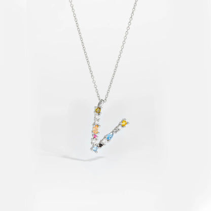 ANDYWEN 925 Sterling Silver Gold Letter M Pendant Initial F Alphabet Necklace Monogram Opals 2020 Women Accessories Jewelry