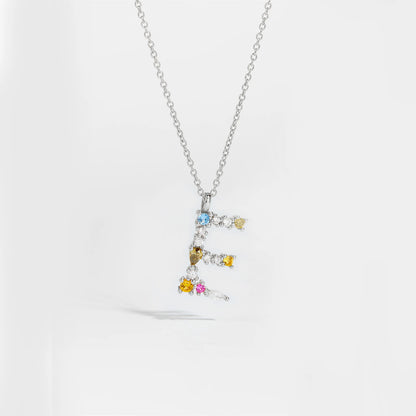 ANDYWEN 925 Sterling Silver Gold Letter M Pendant Initial F Alphabet Necklace Monogram Opals 2020 Women Accessories Jewelry