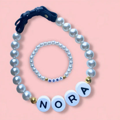 PawBond™ – Personalized Pet Collar & Matching Bracelet Set 🐾💖