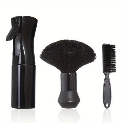 4pcs Professional Barbershop Tools Spray Bottle Comb Nylon Bristle Beard Brush Hair Cleaning Brush Salon Styling Accessories