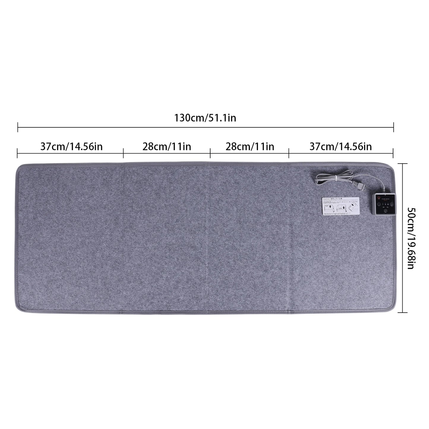 Quiet Floor Foot Warmer Under Desk W/ Thermostat & Timer Personal Electric Panel Space Heater Portable And Safe Electric Heater