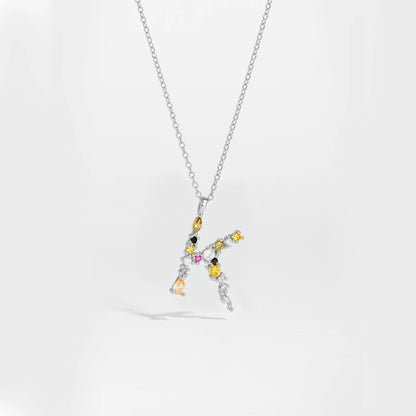 ANDYWEN 925 Sterling Silver Gold Letter M Pendant Initial F Alphabet Necklace Monogram Opals 2020 Women Accessories Jewelry