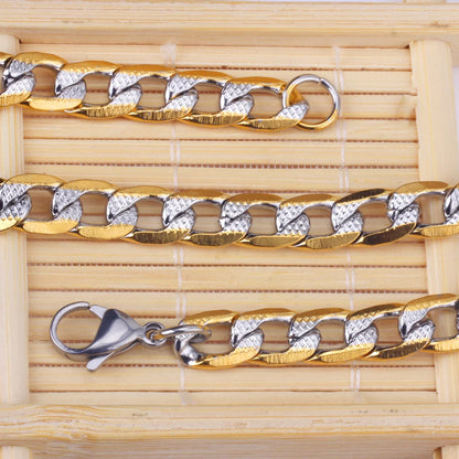 Luxurious Gold Plated Curb Link Cuban Chain Necklace for Men & Women