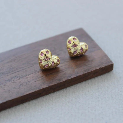 Kendra Scott Holland Gold Heart Short Pendant Necklace Pink Crystal