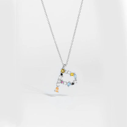 ANDYWEN 925 Sterling Silver Gold Letter M Pendant Initial F Alphabet Necklace Monogram Opals 2020 Women Accessories Jewelry