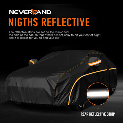 Car Cover Outdoor Waterproof UV Snow Dust Resistant Black 210D For For BMW 325i 328i Universal Auto Exterior Styling L/XL/XXL