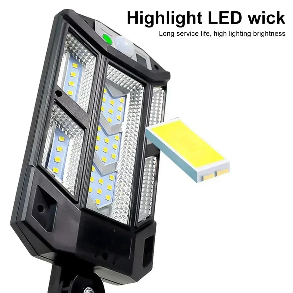 Solar LED Light 300000LM Outdoor Lamp Of Motion Sensor 4 Mode Waterproof