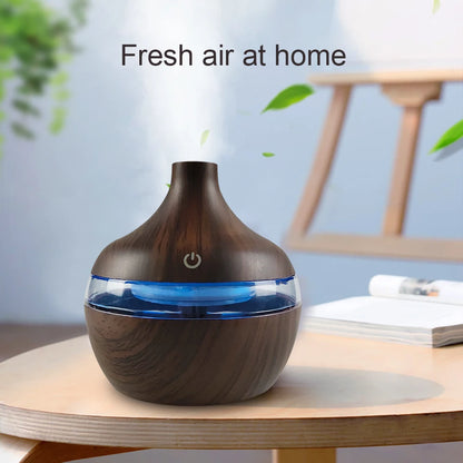 Portable USB Humidifier with 7-Color LED Lighting Aromatherapy Diffuser 300ml Rechargeable Tank for bedroom official