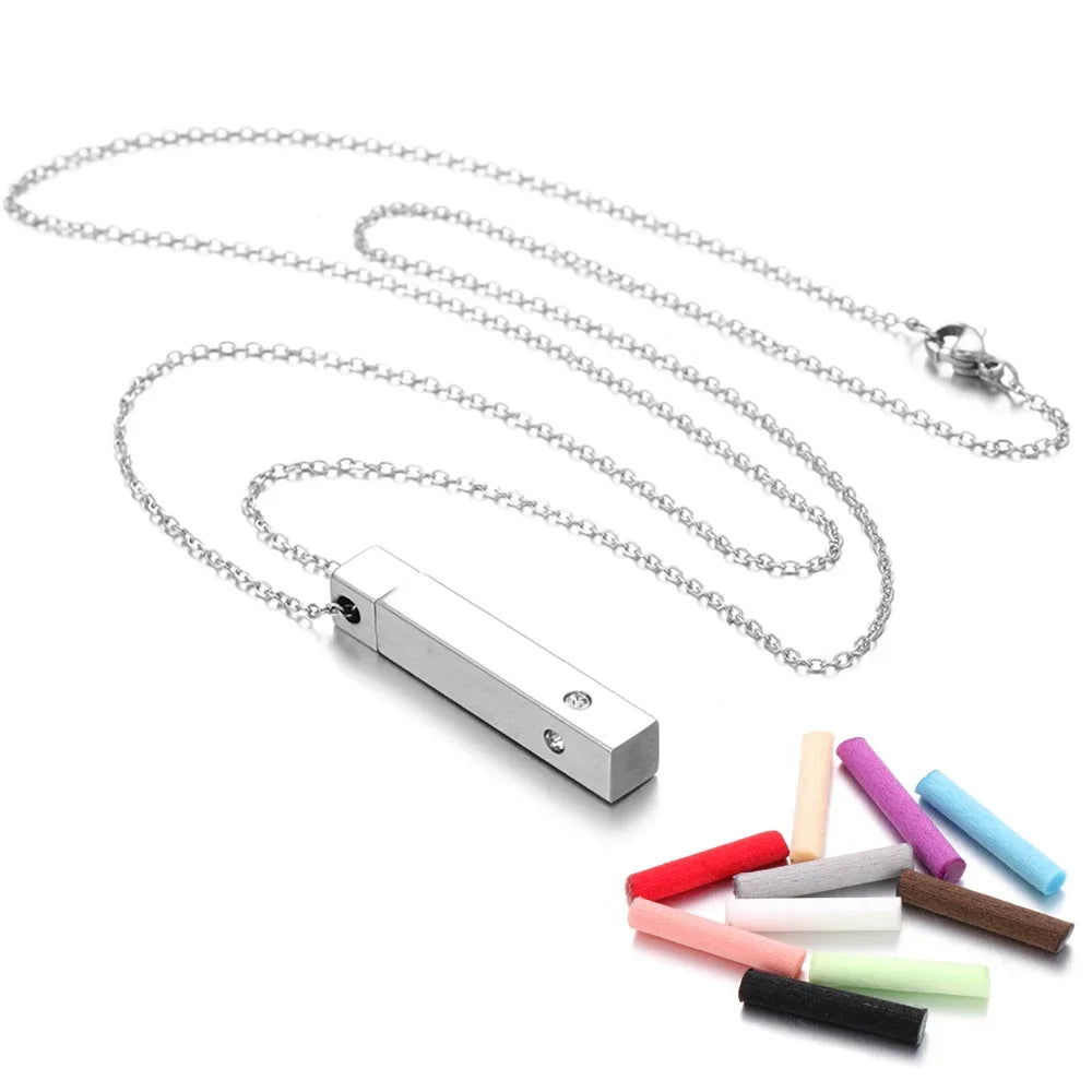Aromatherapy Necklace Diffuser Pendant 316L Stainless Steel Locket Aroma Perfume Oils Essential Oil Diffuser Pendant Necklace