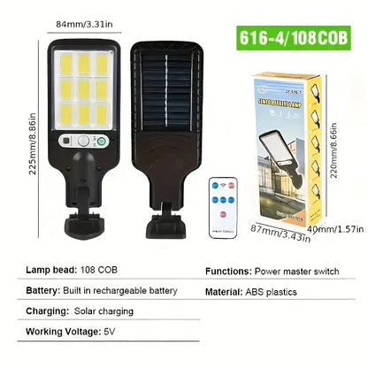 Solar Outdoor LED Wall Light with Human Body Waterproof