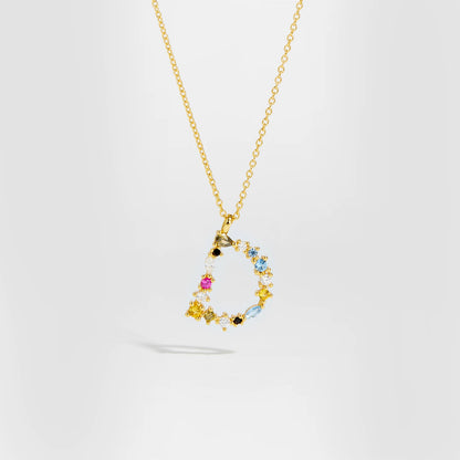 ANDYWEN 925 Sterling Silver Gold Letter M Pendant Initial F Alphabet Necklace Monogram Opals 2020 Women Accessories Jewelry