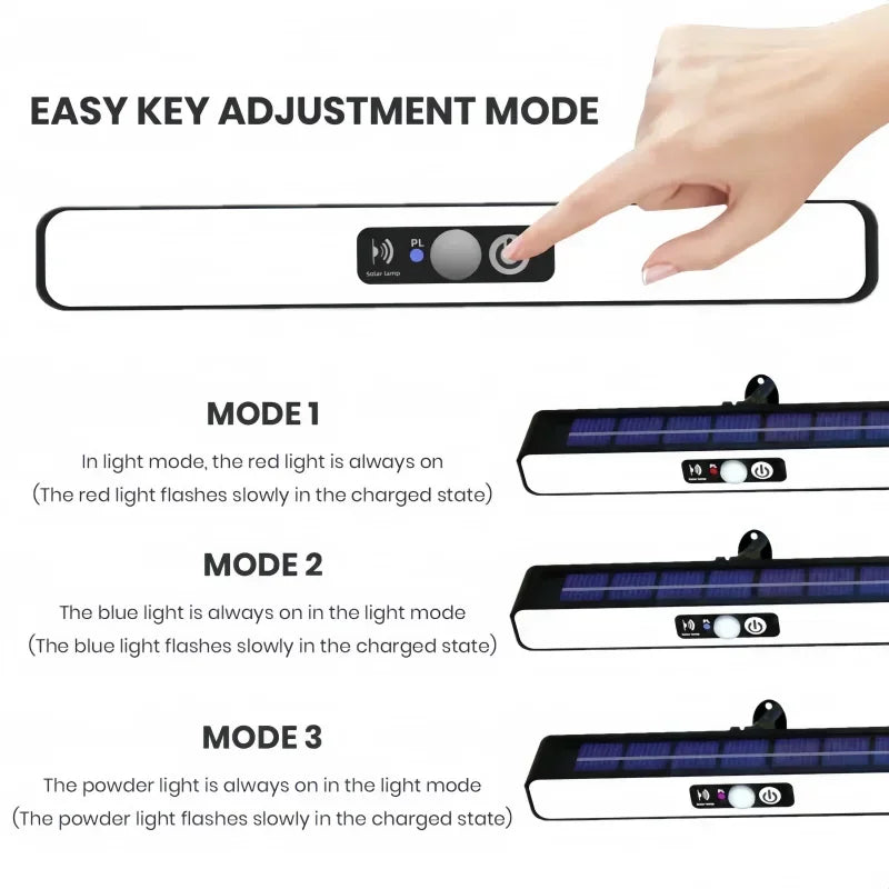 Solar LED Light 300000LM Outdoor Lamp Of Motion Sensor 4 Mode Waterproof