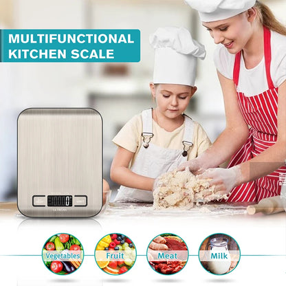 ULTREAN Digital Kitchen Scale 5000g/1g Multifunction Electric Food Scale LCD Display High Precise Waterproff Measuring Scale