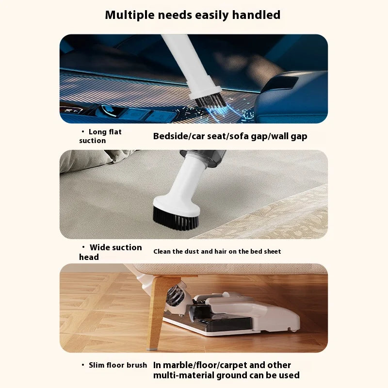 Wireless vertical handheld vacuum cleaner, 7000Pa strong suction, car/household vacuum cleaner, portable cleaner.